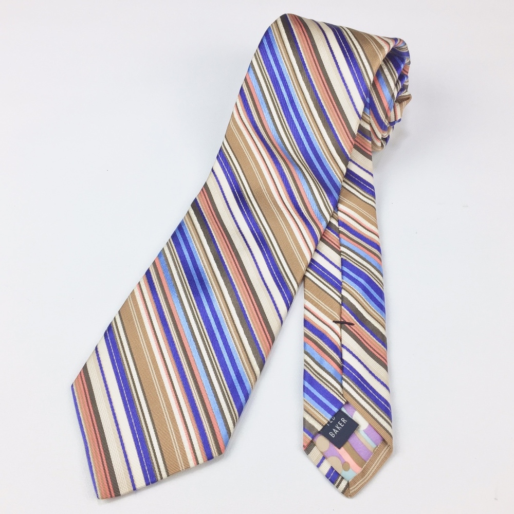 (Sold)TED BAKER LONDON Multi Color Stripes Men's Tie